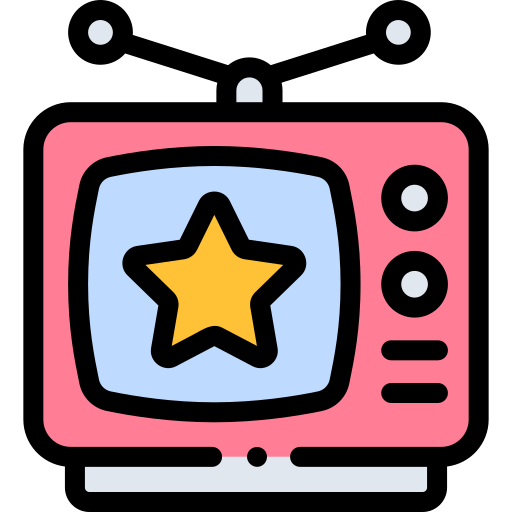 programa de televisión Detailed Rounded Lineal color icono