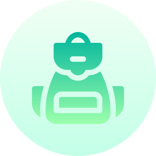 School bag Basic Gradient Circular icon