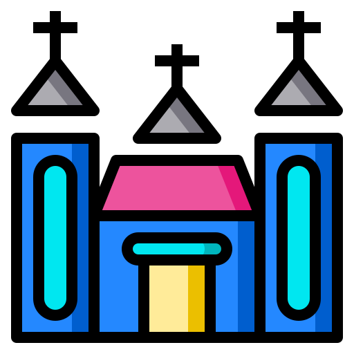 Church Phatplus Lineal Color icon
