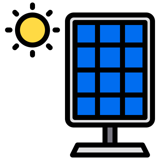 太陽電池 xnimrodx Lineal Color icon
