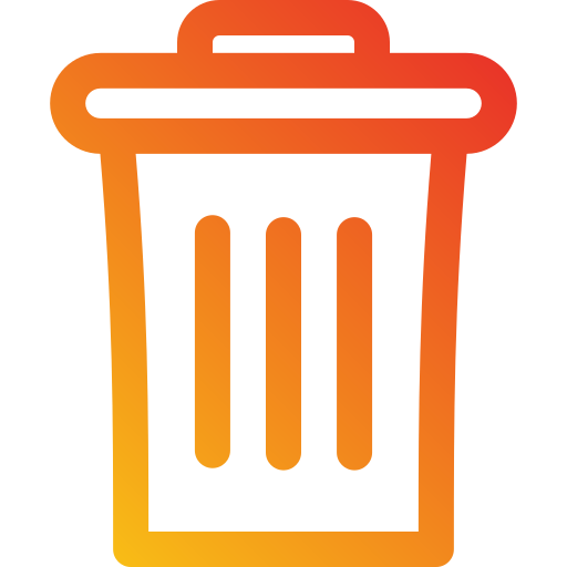 cestino dei rifiuti Generic Gradient icona