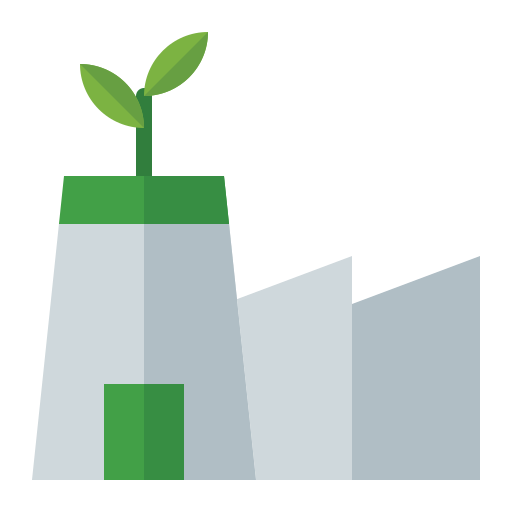fábrica verde Generic Flat icono