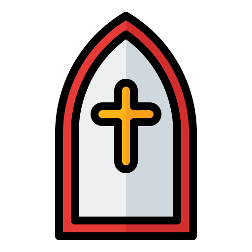 ventana de la iglesia Generic Outline Color icono