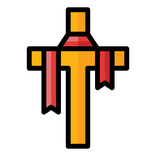 christliches kreuz Generic Outline Color icon
