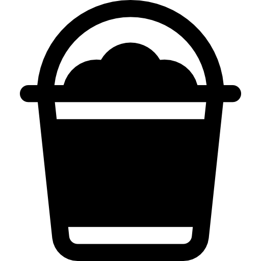 버킷 Basic Rounded Filled icon
