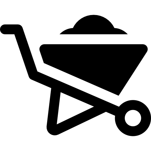 Wheelbarrow Basic Rounded Filled icon