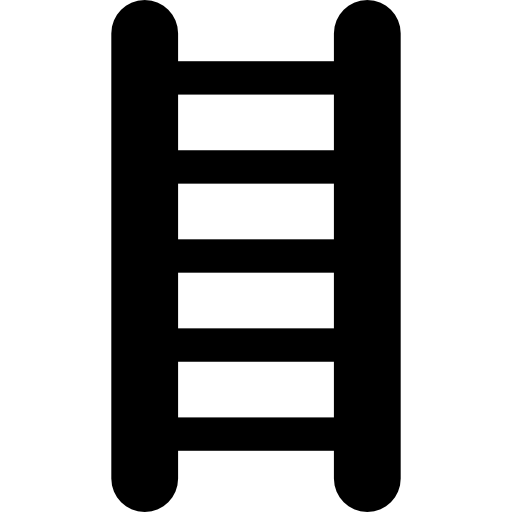 Ladder Basic Rounded Filled icon