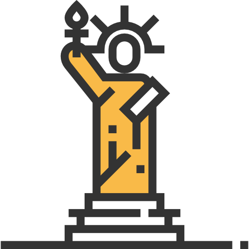 estatua de la libertad Meticulous Yellow shadow icono