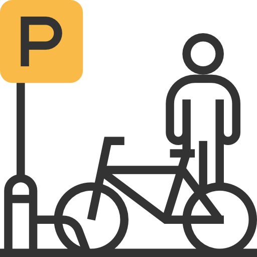 estacionamento de bicicletas Meticulous Yellow shadow Ícone