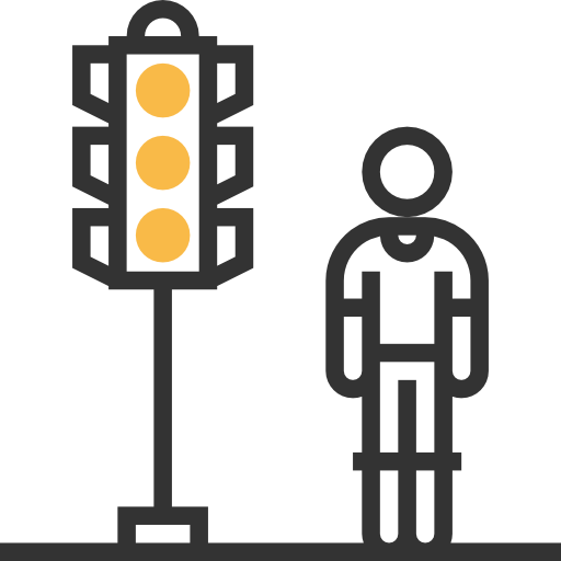 Traffic light Meticulous Yellow shadow icon