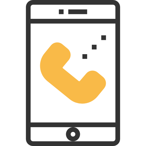 telefoongesprek Meticulous Yellow shadow icoon