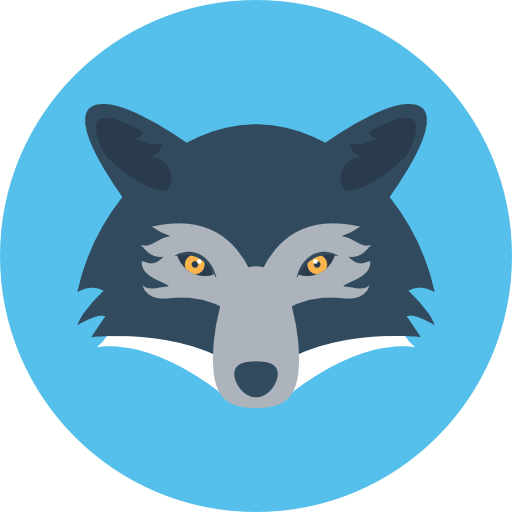 Wolf Flat Color Circular icon