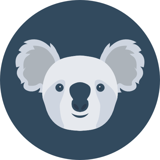 koala Flat Color Circular ikona