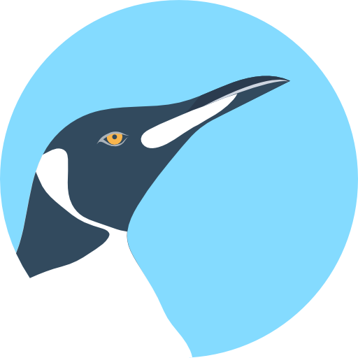 pinguim Flat Color Circular Ícone