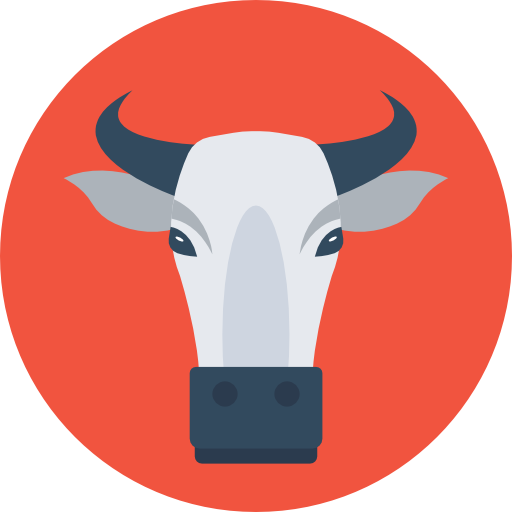 Wildebeest Flat Color Circular icon