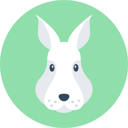 conejo Flat Color Circular icono