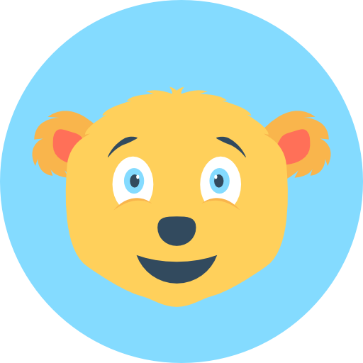 oso Flat Color Circular icono