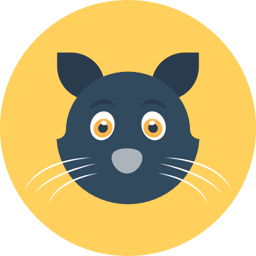 gato Flat Color Circular icono