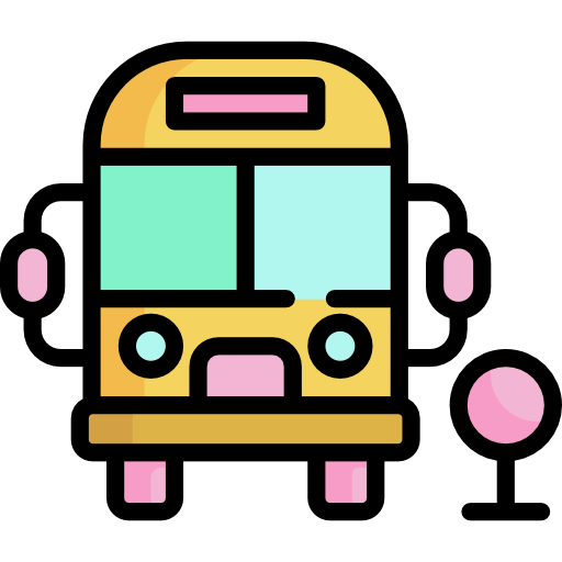 버스 학교 Special Lineal color icon