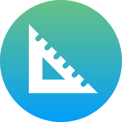 driehoekige liniaal Generic Flat icoon