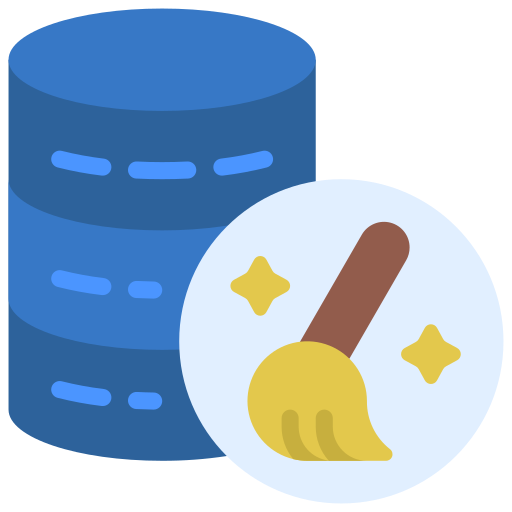 Data cleaning Juicy Fish Flat icon