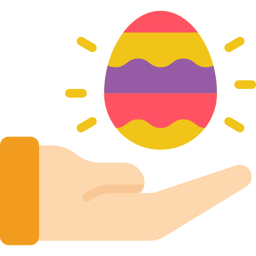 Easter egg Basic Miscellany Flat icon