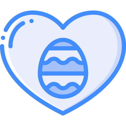 Easter egg Basic Miscellany Blue icon