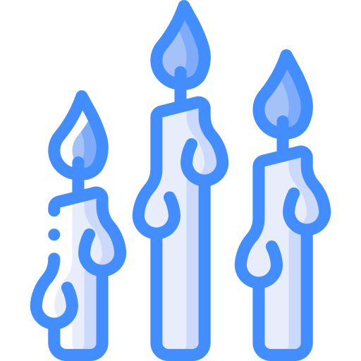 Candles Basic Miscellany Blue icon