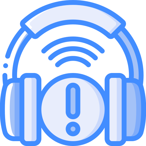 Headphones Basic Miscellany Blue icon