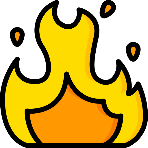 ogień Basic Miscellany Lineal Color ikona