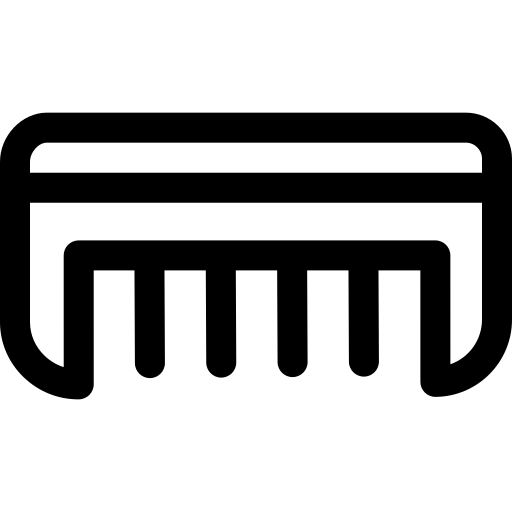 haarkam Basic Rounded Lineal icoon