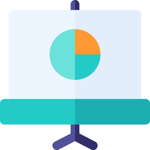 Pie chart Basic Rounded Flat icon