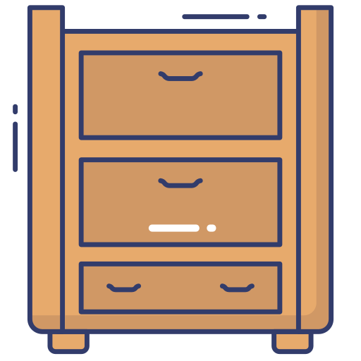 Drawers Dinosoft Lineal Color icon