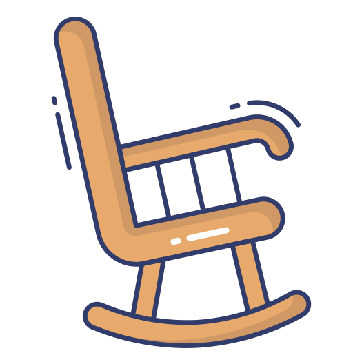 Rocking chair Dinosoft Lineal Color icon