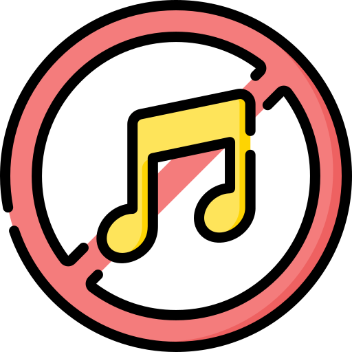 No music Special Lineal color icon