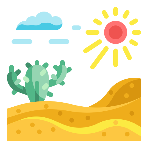 woestijn Wanicon Flat icoon