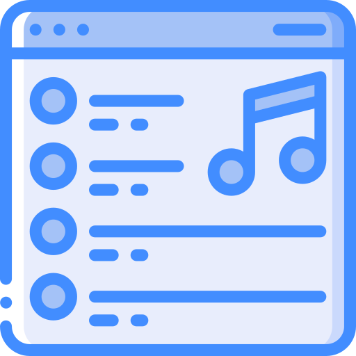 Playlist Basic Miscellany Blue icon