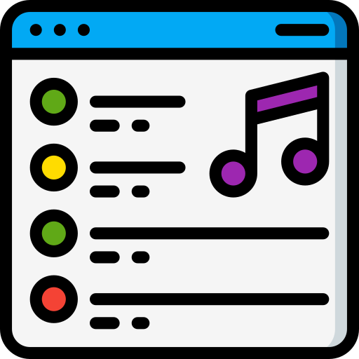 Playlist Basic Miscellany Lineal Color icon
