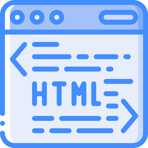 Html code Basic Miscellany Blue icon