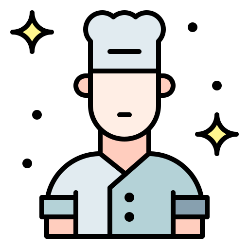 mężczyzna szef kuchni Generic Outline Color ikona