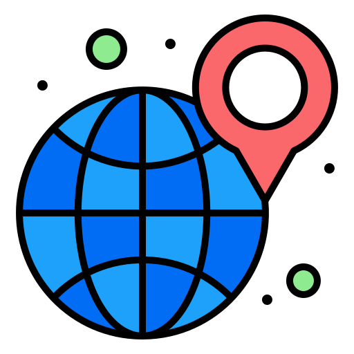 Globe Flatart Icons Lineal Color icon