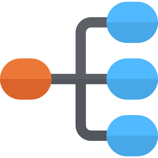 hierarchische struktur Basic Rounded Flat icon