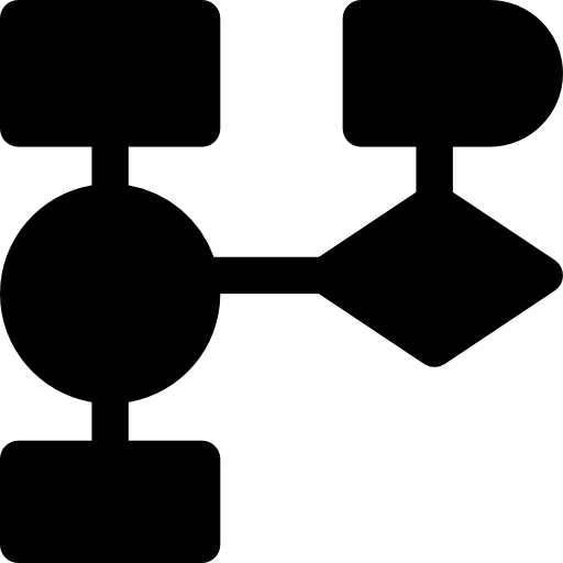 diagrama de flujo Basic Rounded Filled icono