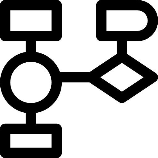 フローチャート Basic Rounded Lineal icon