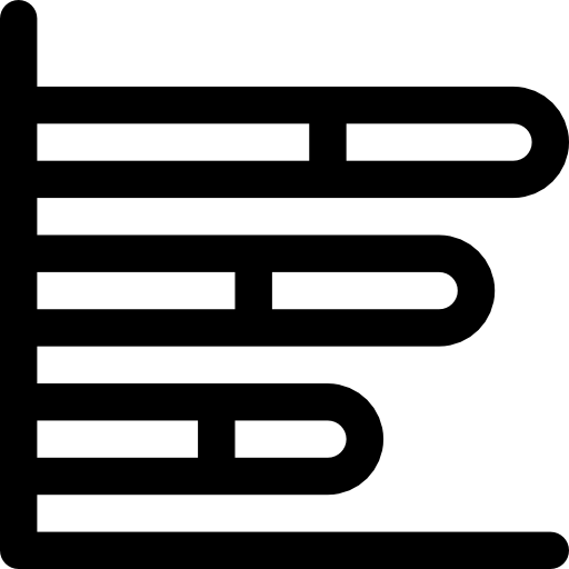 막대 차트 Basic Rounded Lineal icon