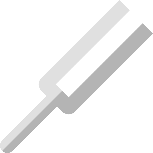 Tuning fork Basic Straight Flat icon