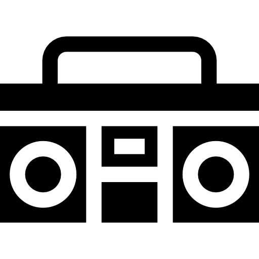라디오 카세트 Basic Straight Filled icon