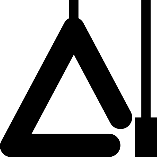 triângulo Basic Straight Filled Ícone