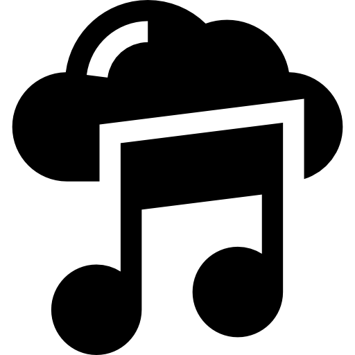 chmura muzyki Basic Straight Filled ikona