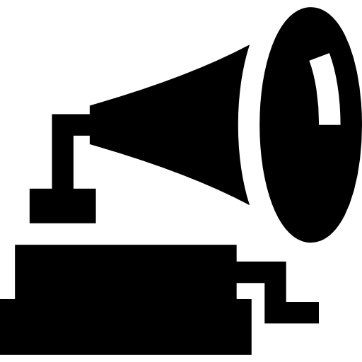 fonograf Basic Straight Filled ikona
